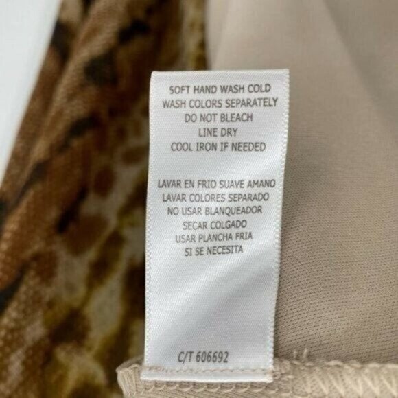 Taylor Chiffon Snake Reptile 3/4 Sheer Sleeve V-Neck Hi/lo Midi 6 Dress NWT - Picture 10 of 11